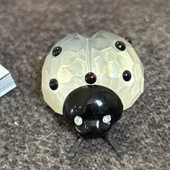 RETIRED Swarovski Crystal BLK/WHT Ladybird Figurine W/ Original Packaging! - Picture 4 of 10